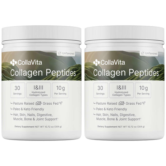 Front view of Colla Vita Collagen Powder, grass-fed, 10oz