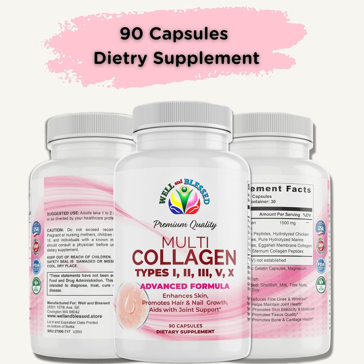 Capsules for hair, skin and nails