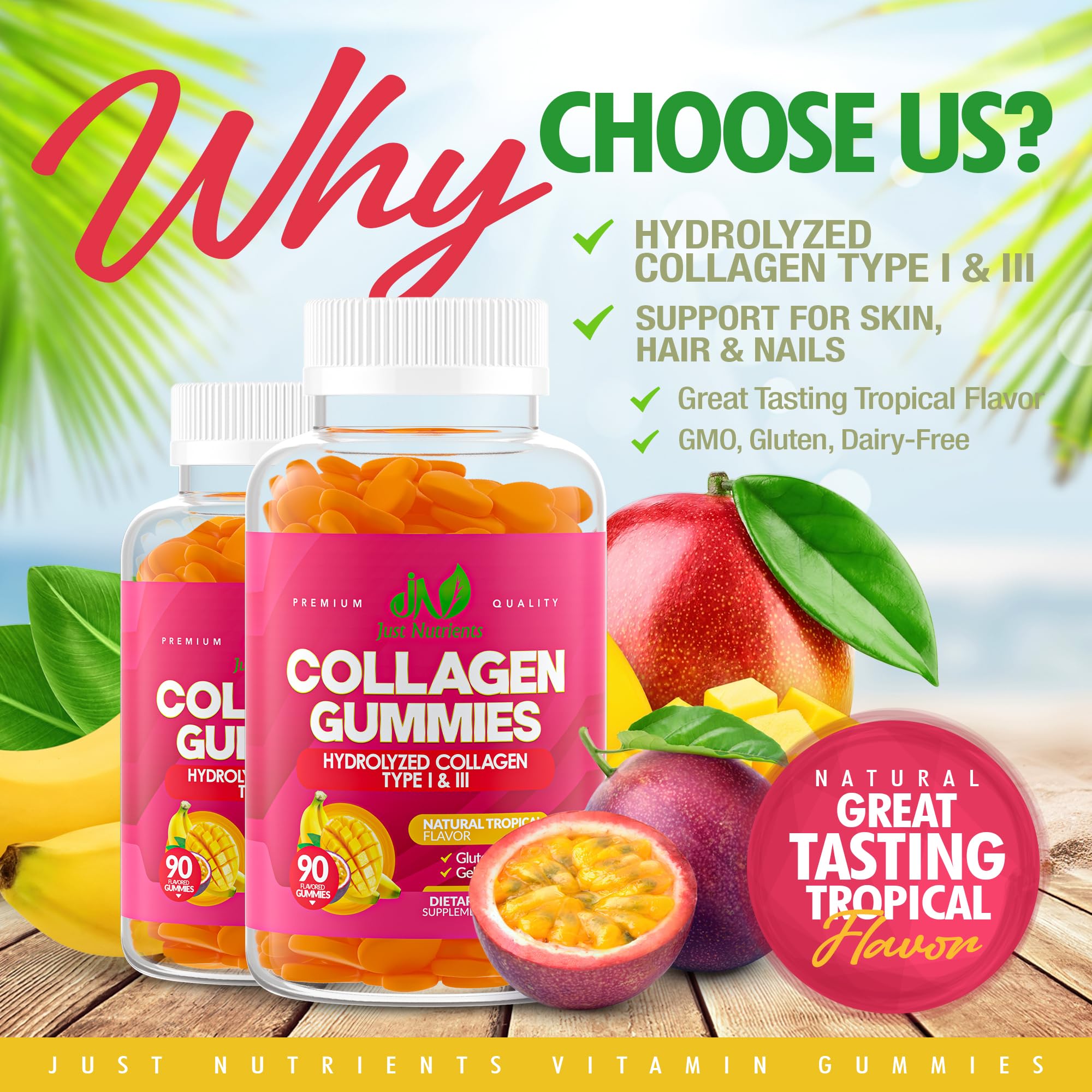 90-count bottle of collagen gummies