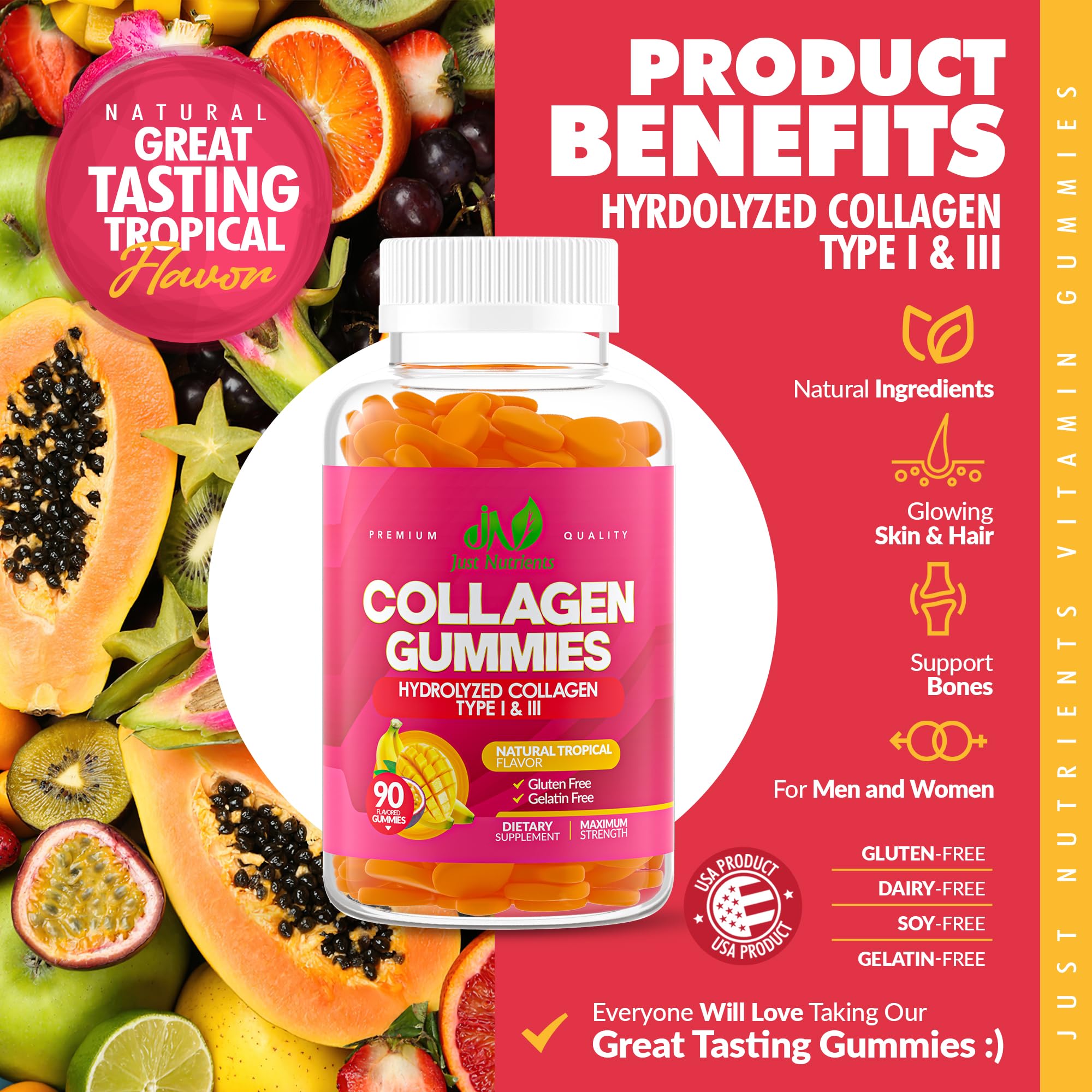Gluten-free and non-GMO collagen gummies