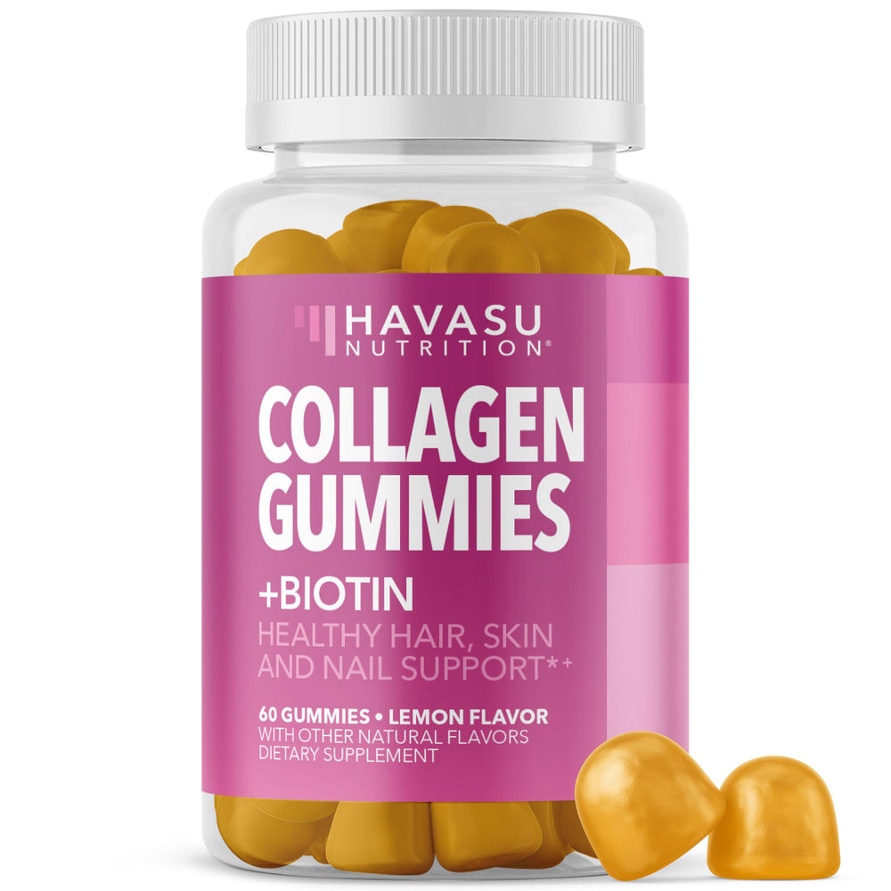 Front view of Collagen Gummies bottle with Lemon flavor