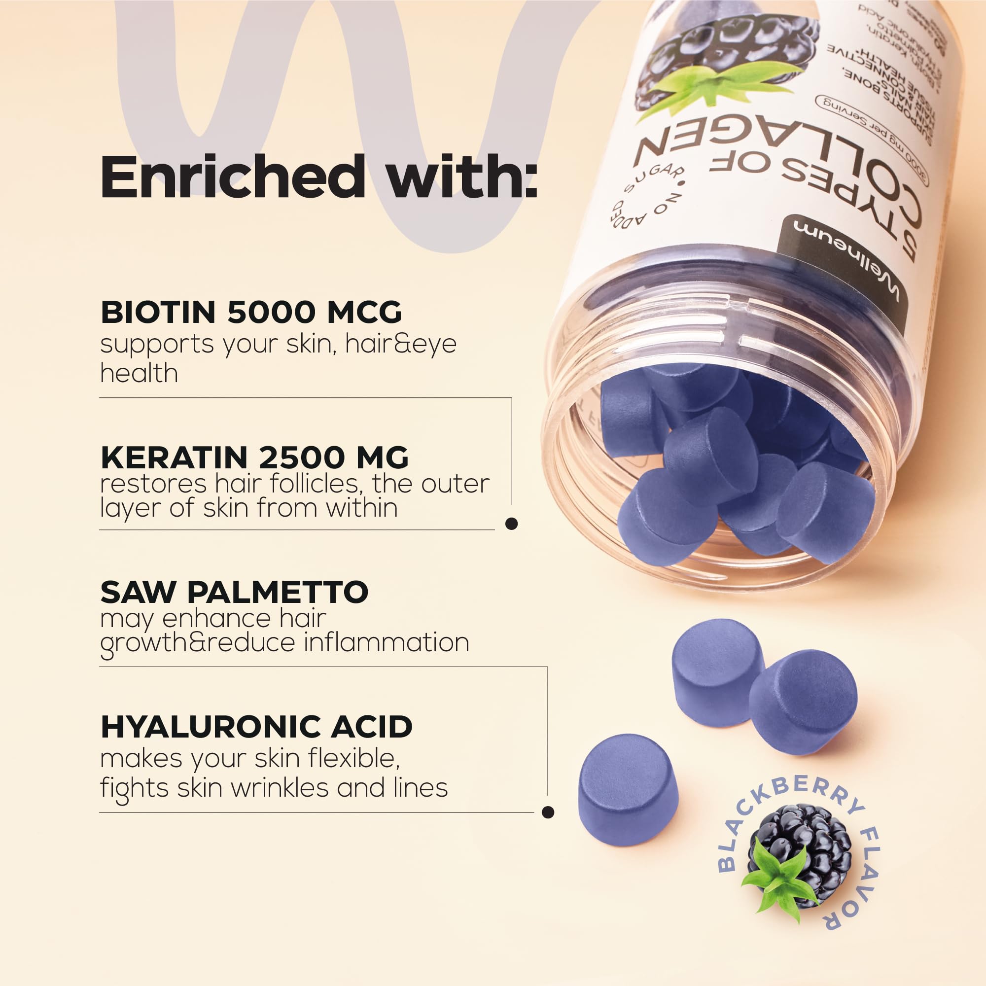 On-the-go packaging for collagen gummies