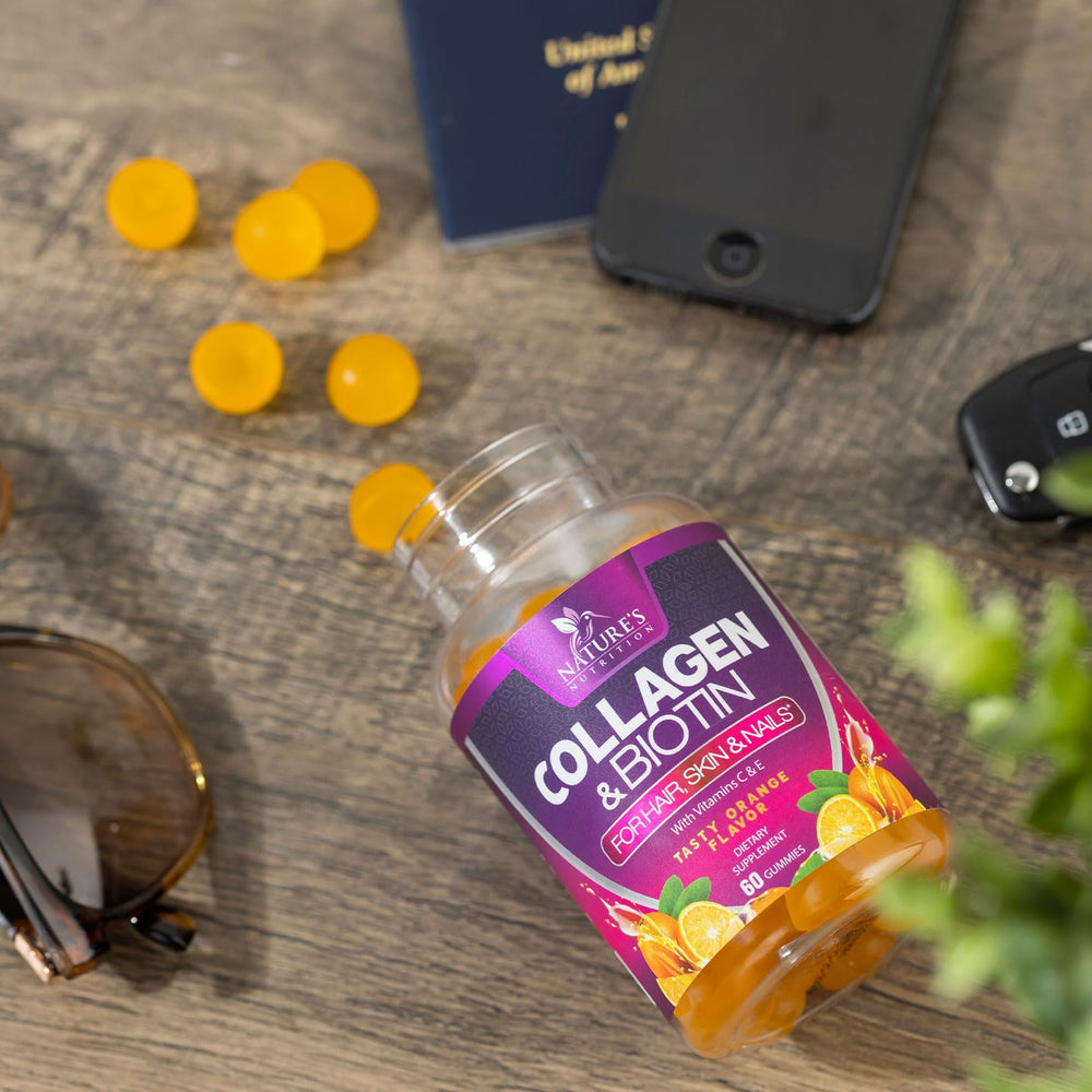 Product image emphasizing hair, skin, and nails growth