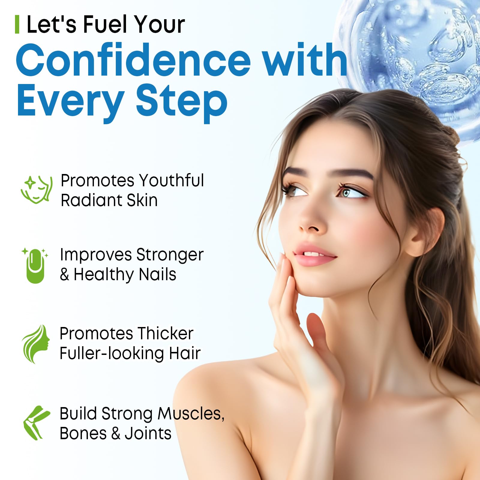 Ingredients: biotin, collagen, keratin, vitamins and minerals