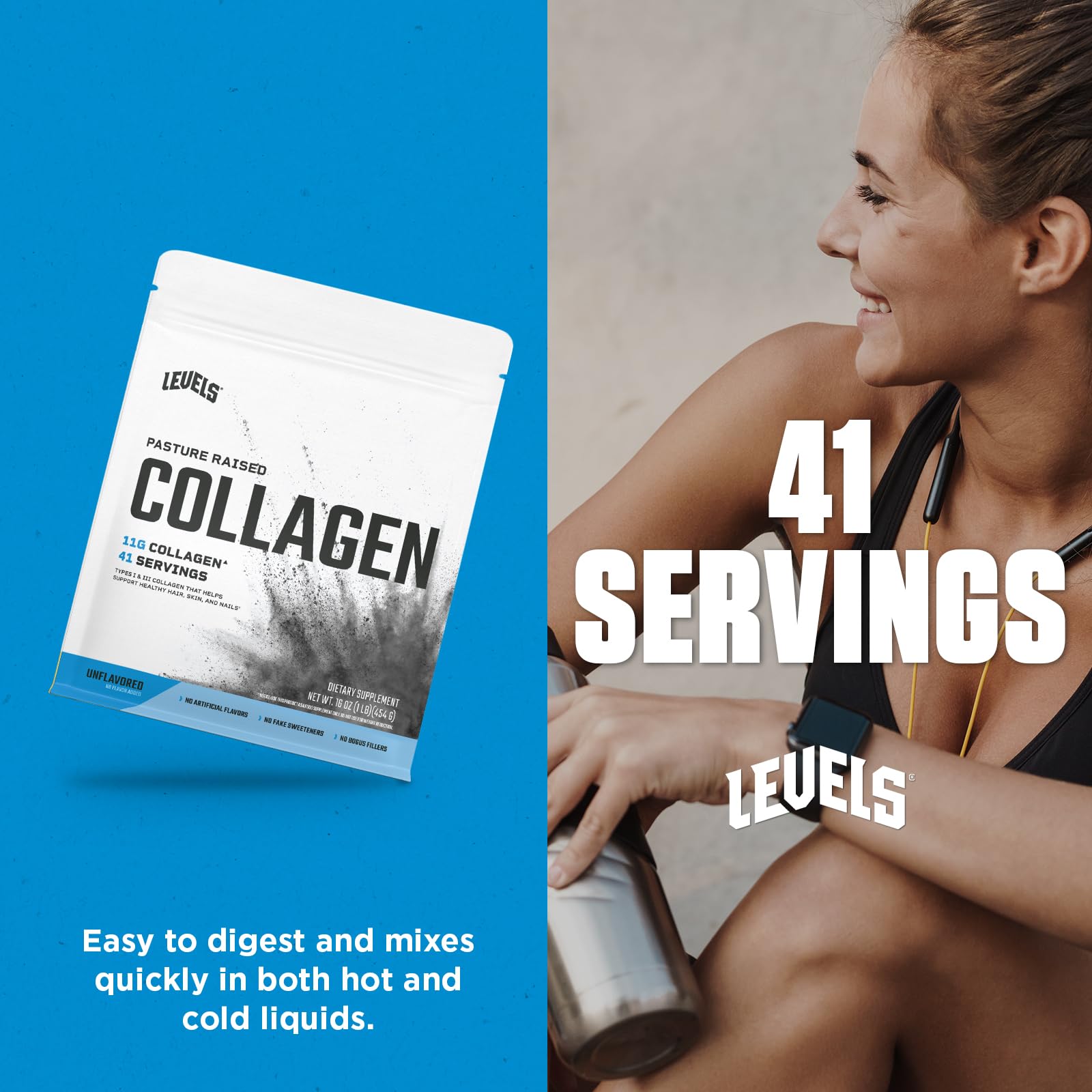 Hydrolyzed collagen powder that mixes easily