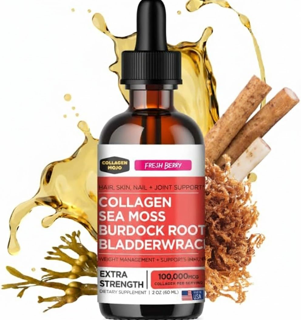 Berry-flavored Collagen Mojo liquid collagen dropper
