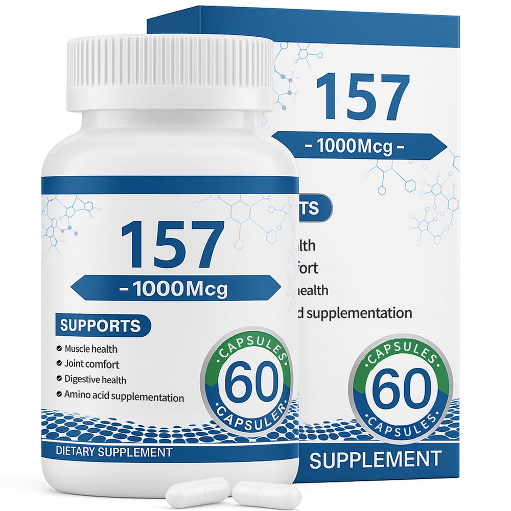 Front view of Collagen Peptide Capsules 157 bottle