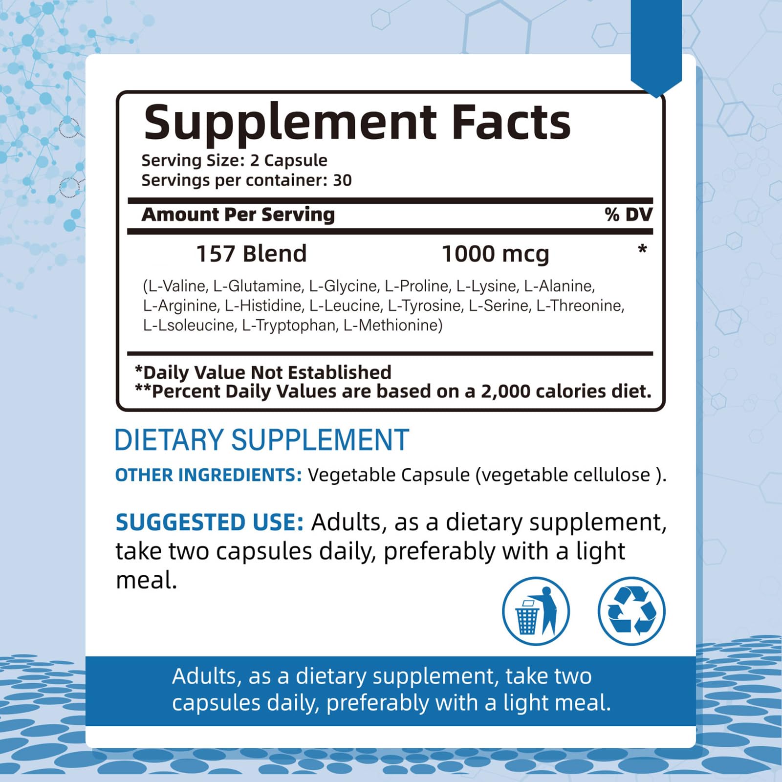 Serving suggestion showing 1-2 capsules daily