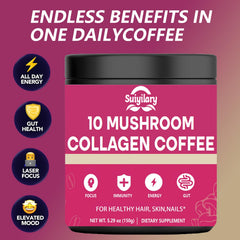 Collagen peptides mixed into coffee for skin, hair, and joints