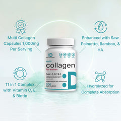 Close-up of hydrolyzed collagen peptides