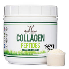 Collagen Peptides Powder bottle on white background