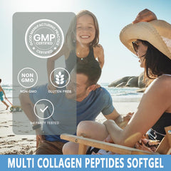 JINGYAT Collagen Peptides Softgels bottle on white background