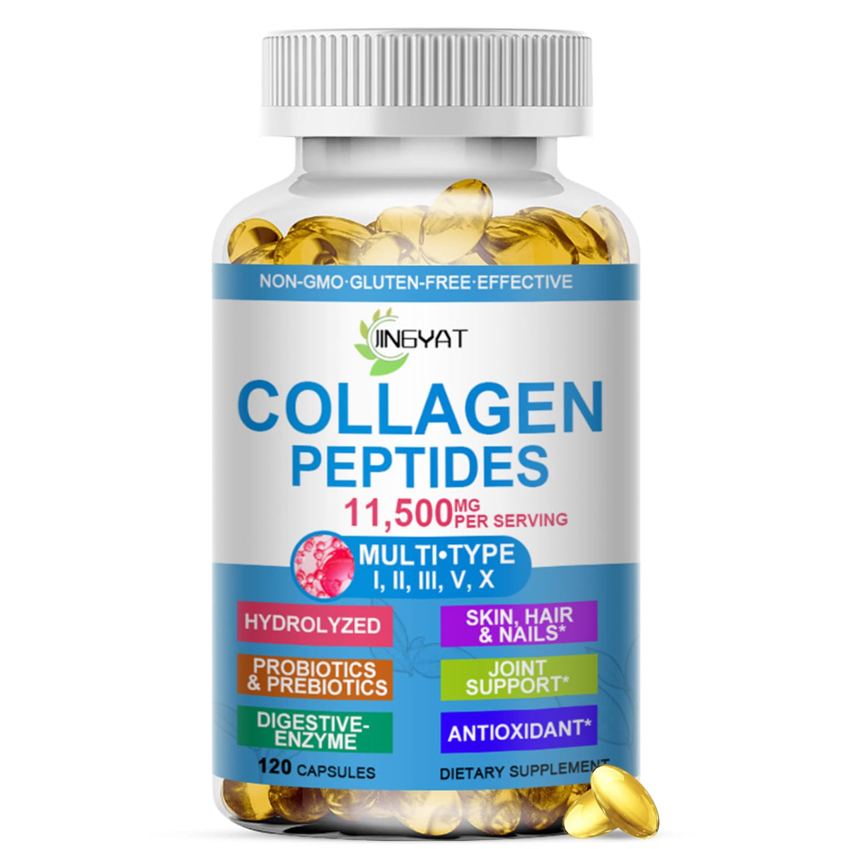 Collagen Peptides Softgels bottle front view