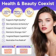 Close-up of marine collagen peptides powder with scoop