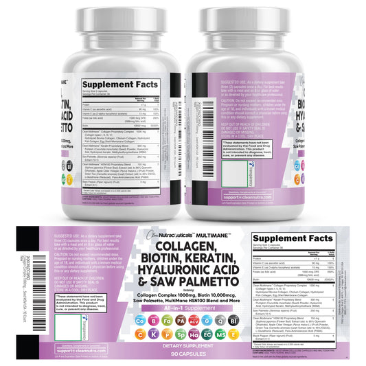 Close-up of collagen capsules showing texture and color