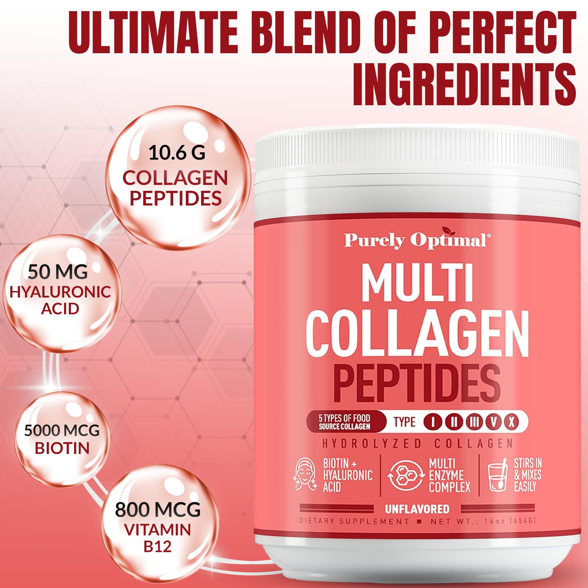 Collagen powder dissolving smoothly in coffee