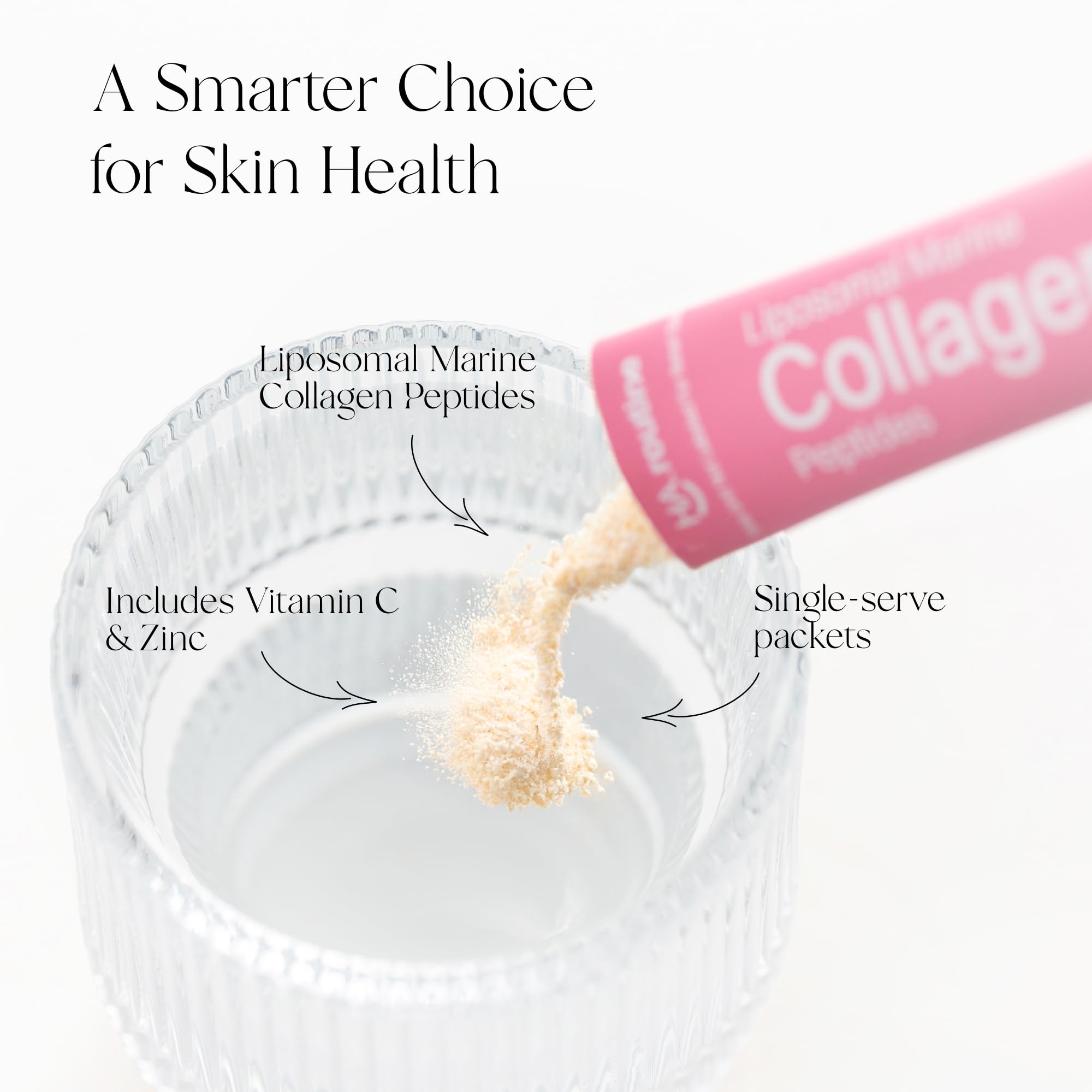To-go sticks of collagen powder for on-the-go use