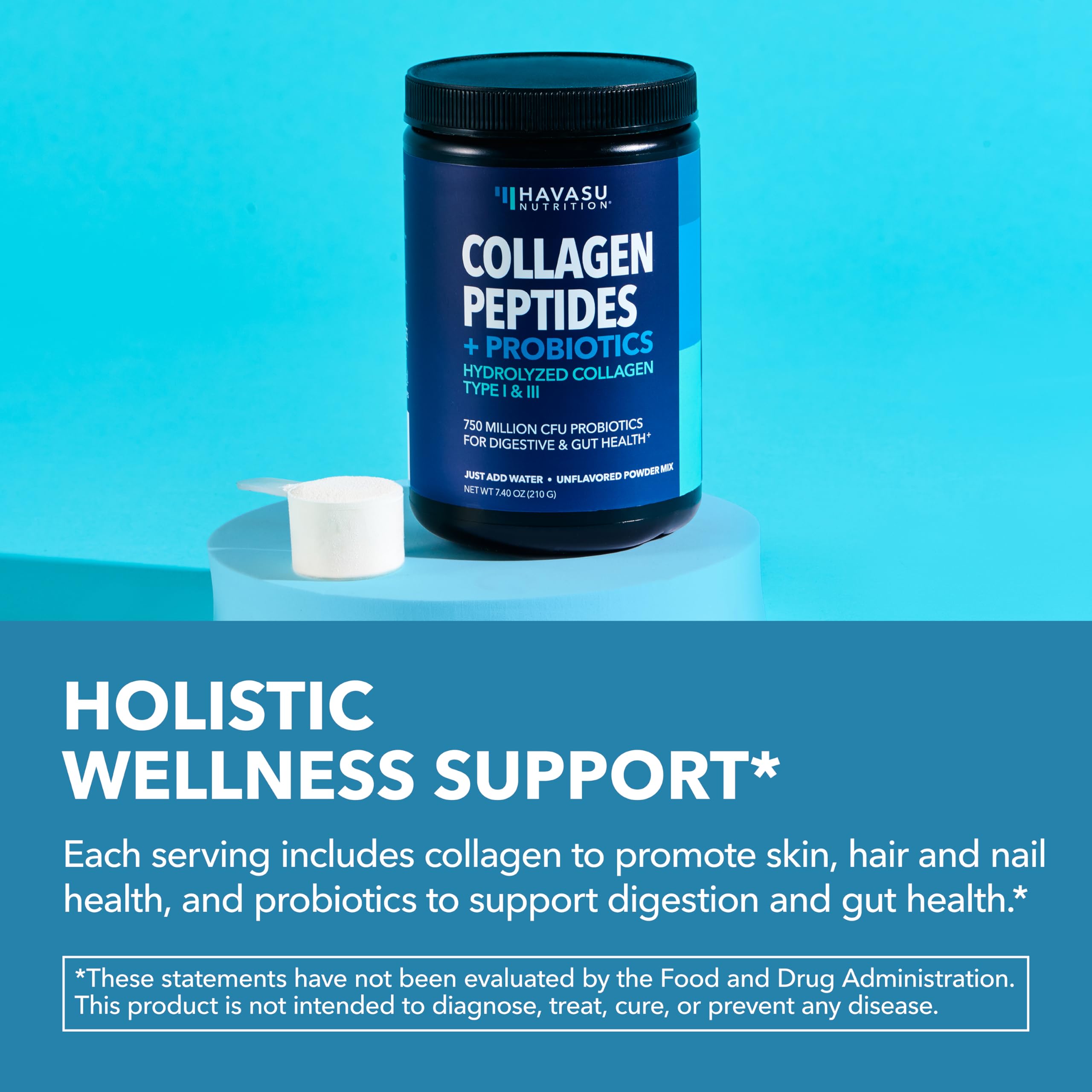 Hair, skin and nails icons with collagen supplement