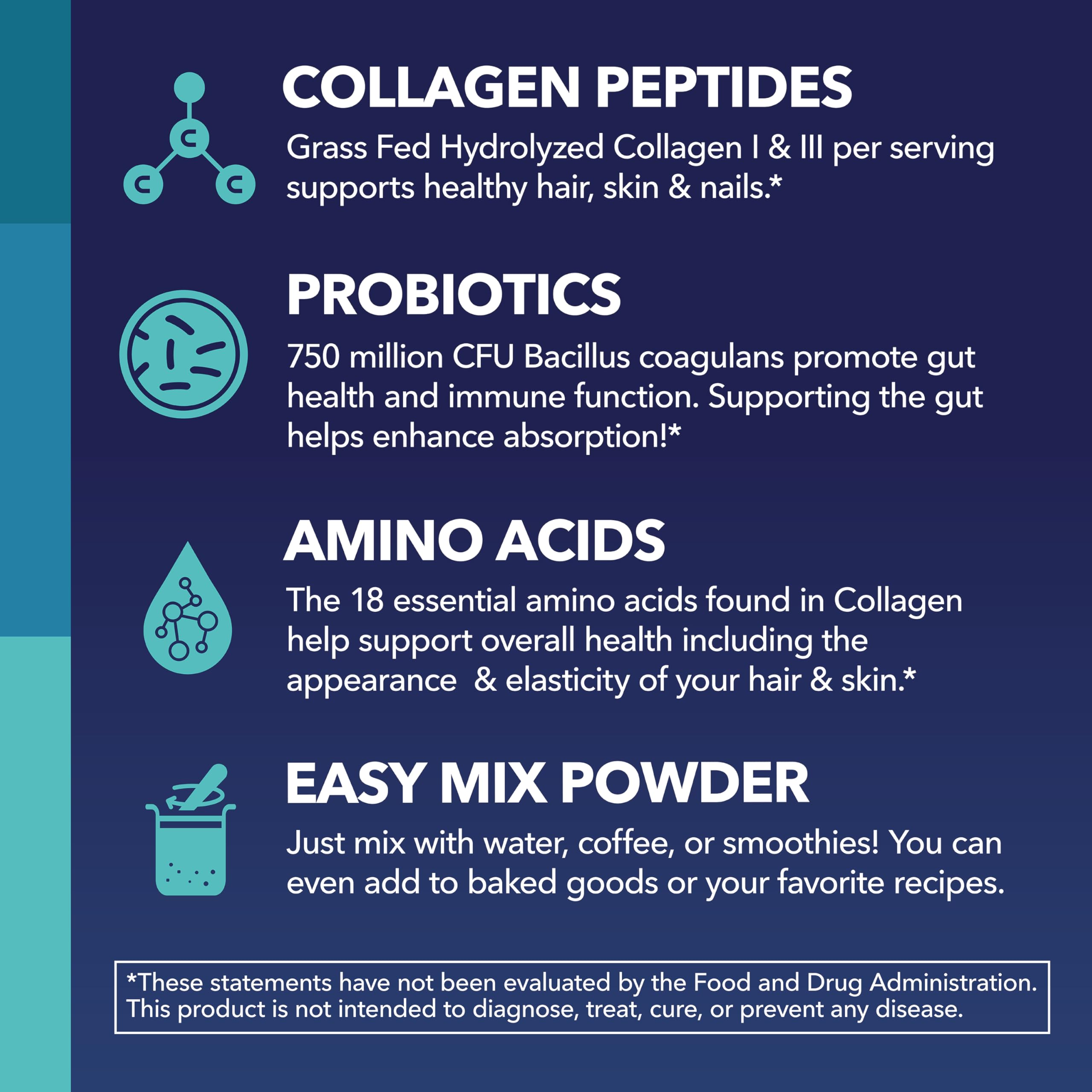 Collagen powder being blended into a smoothie