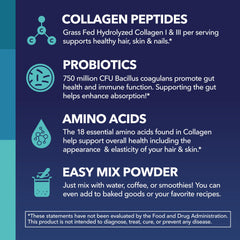 Collagen powder being blended into a smoothie