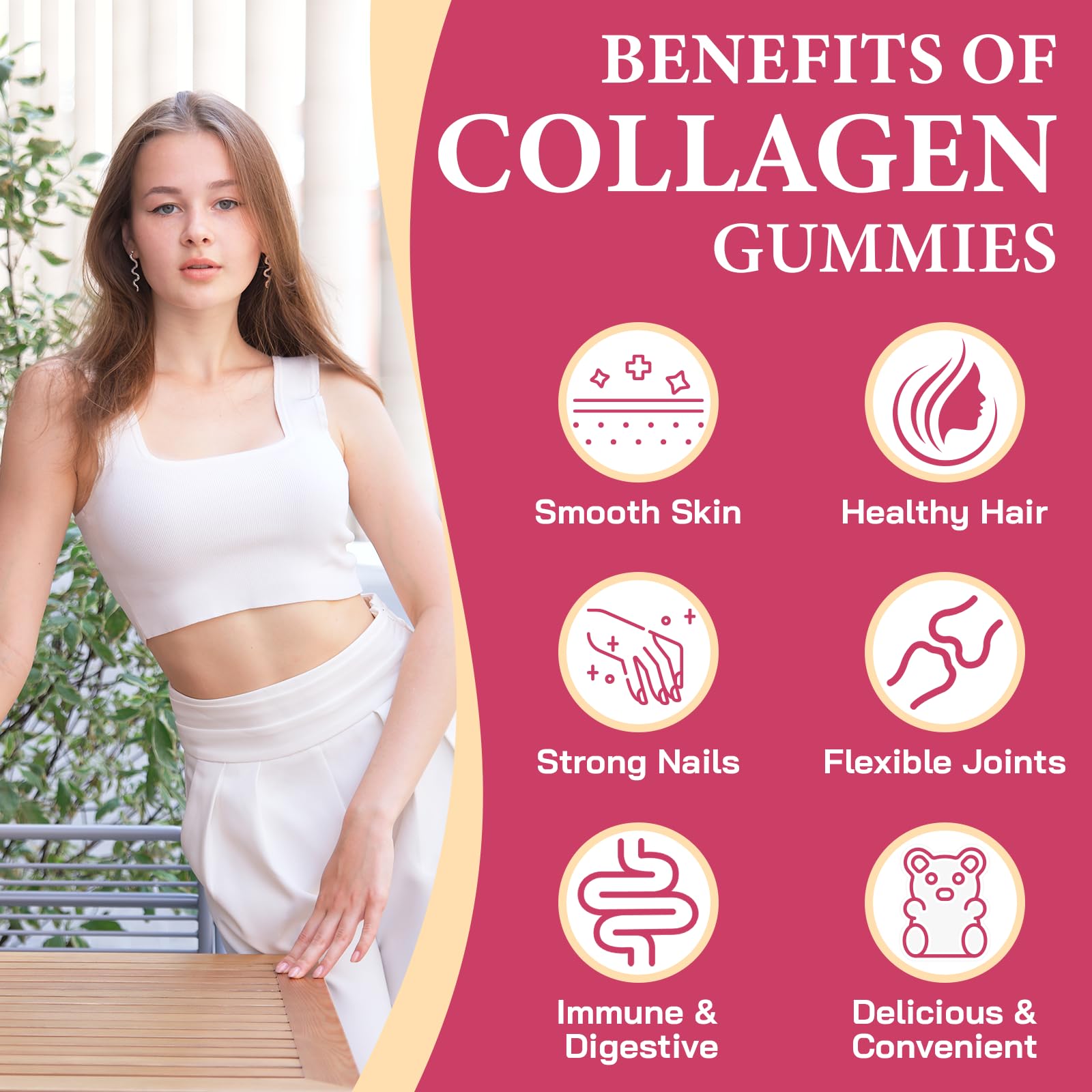 0 sugar claim on Collagen Gummies for Women packaging