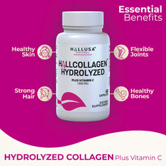 Illustration of skin, hair and nails benefiting from collagen