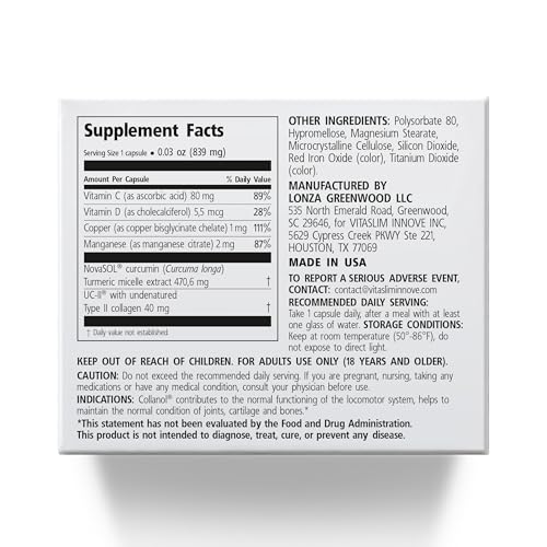 Preservatives-free label on Collanol bottle