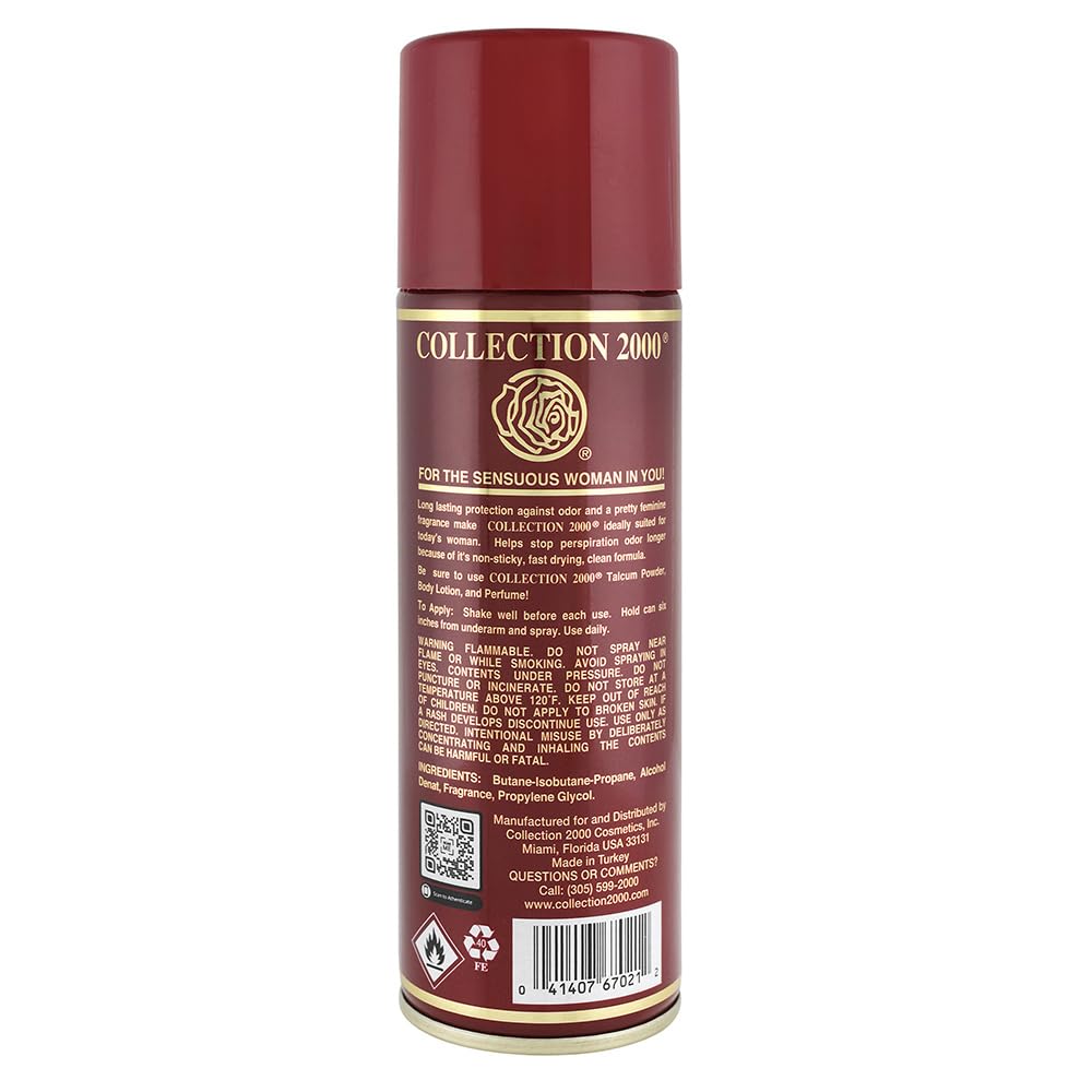 Collection Original 2000 spray deodorant bottle demonstrates fast-drying formula.