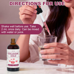 Chamomile-flavored colloidal gold bottle for daily use