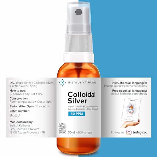 Close-up of colloidal silver 40ppm with ultrapure water