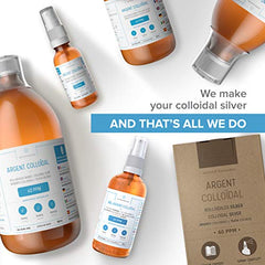 Colloidal silver bottle label close-up