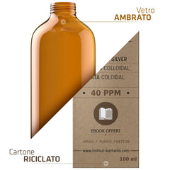 Colloidal silver bottle with label close-up