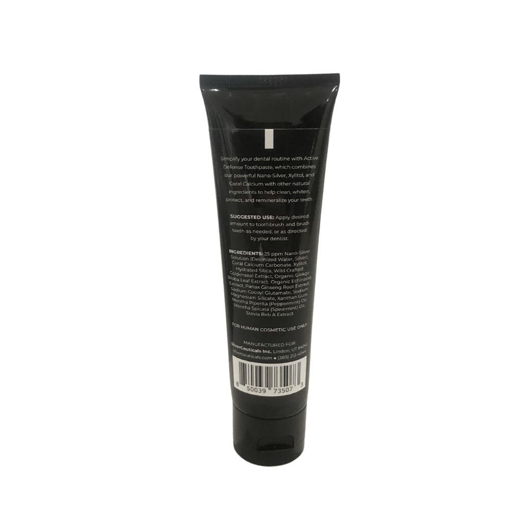 Close-up of mild Refresh Mint flavor toothpaste