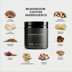 Colombian-sourced coffee beans with mushroom blend