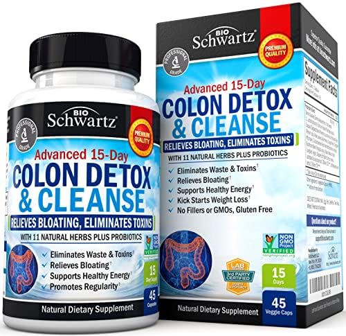 Colon Cleanser and Detox for Digestive Support bottle and label