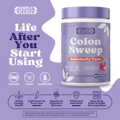 ColonSweep psyllium husk powder scoop with berry flavor