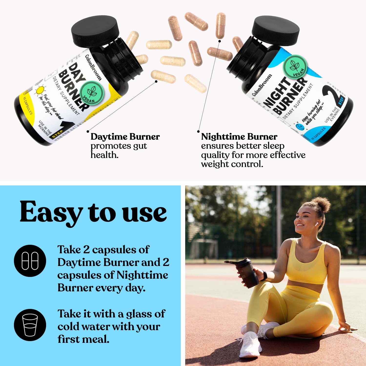 Nighttime Burner capsules and packaging