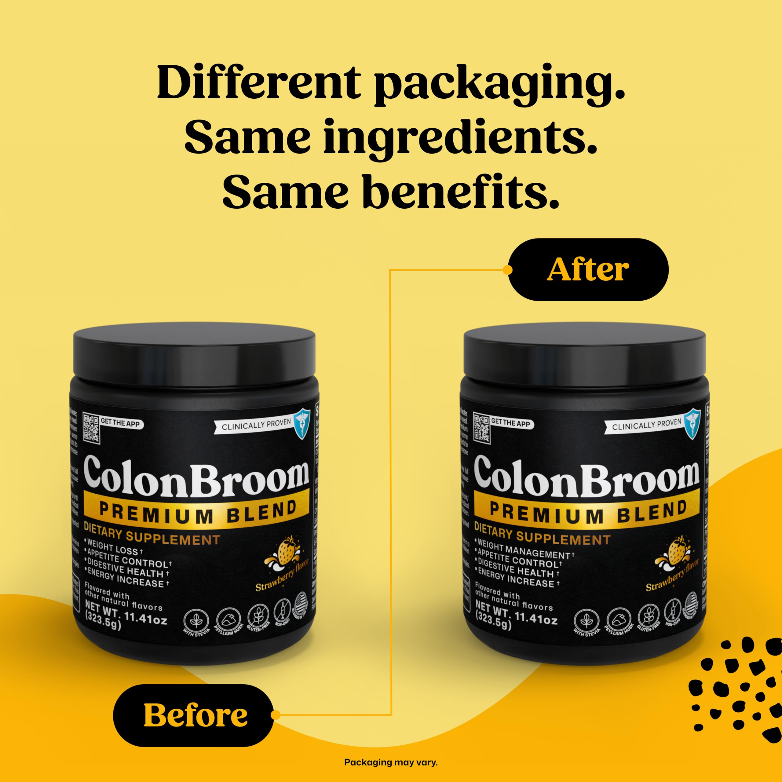 ColonBroom psyllium husk fiber powder aids daily fiber intake and fullness.