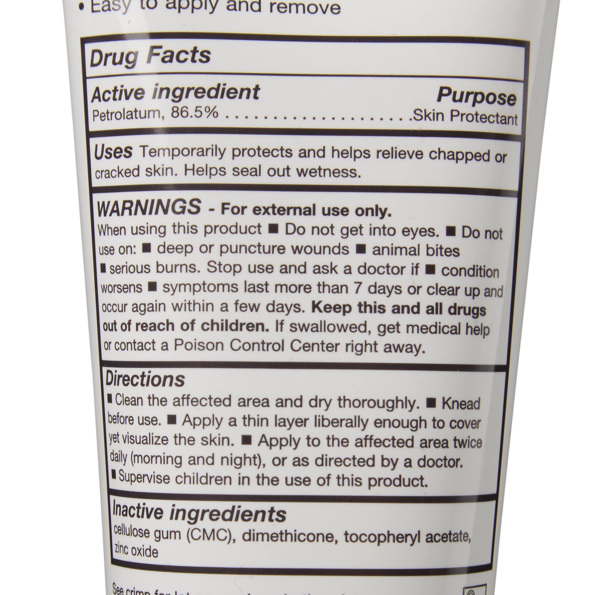 Critic-Aid ointment texture close-up — petrolatum-based barrier that absorbs moisture.