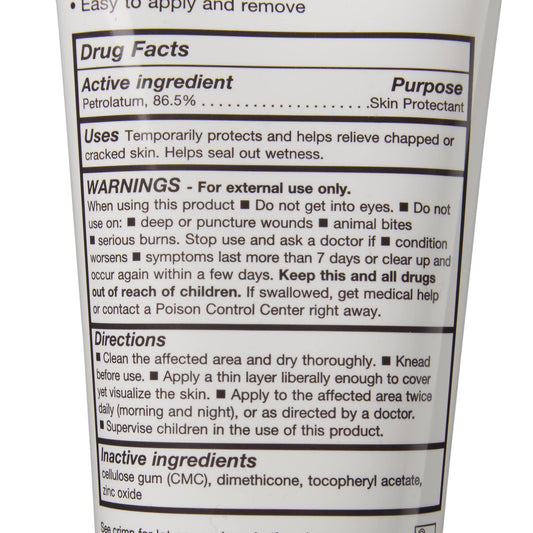 Critic-Aid ointment texture close-up — petrolatum-based barrier that absorbs moisture.