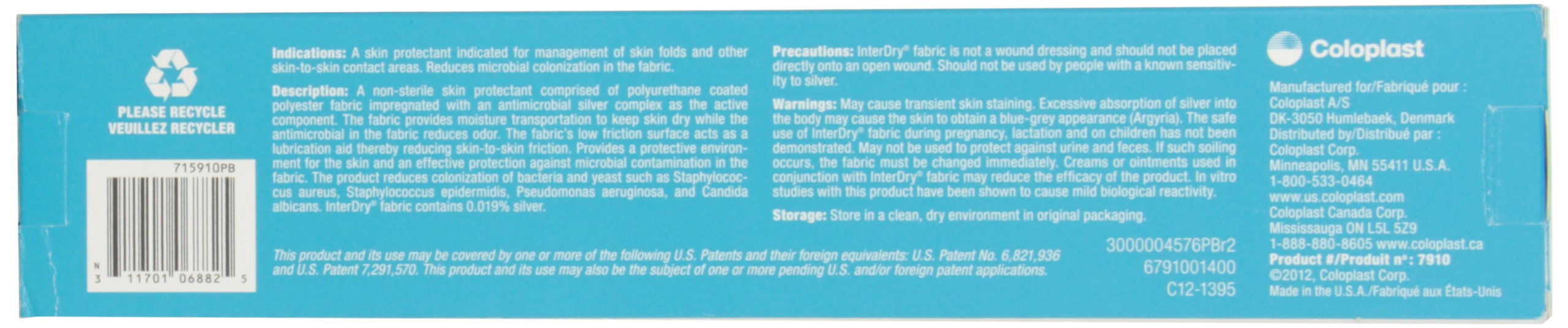 Coloplast InterDry Ag roll moisture-wicking fabric with breathable texture.