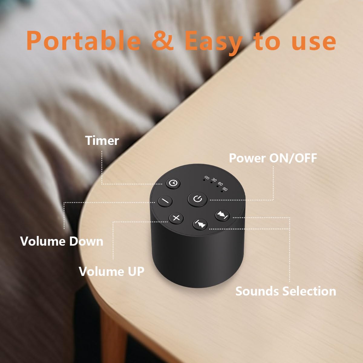 Color Noise Sleep travel-partner ideal companion for hotels or flights.