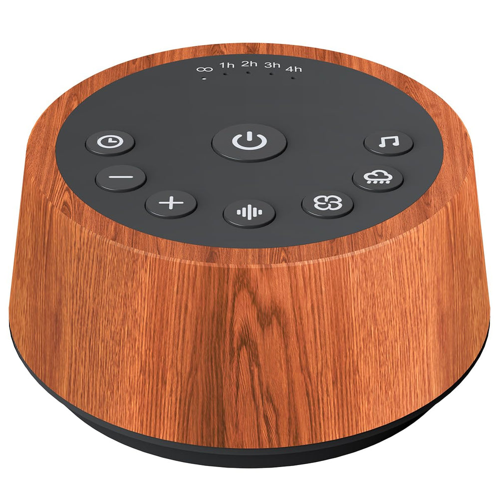 Color Noise Sleep front view shows compact wood finish design for bedside use and quiet sleep.