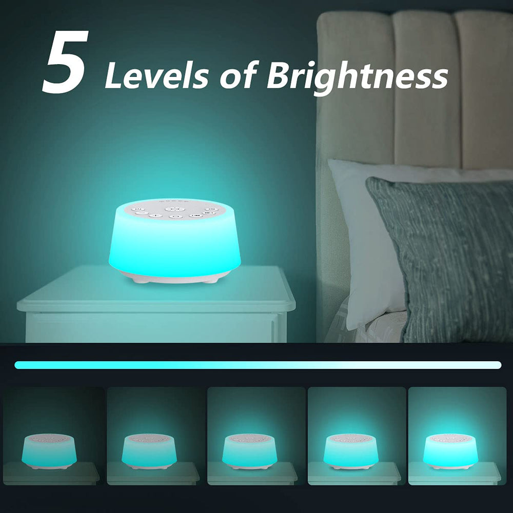 Color Noise compact design fits small spaces for travel or bedside use.