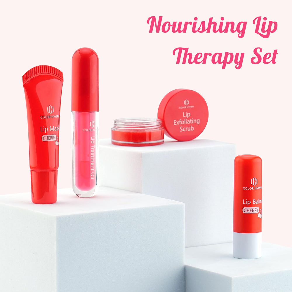 Color Nymph Lip Care Quad gift-ready lip care set for lips.