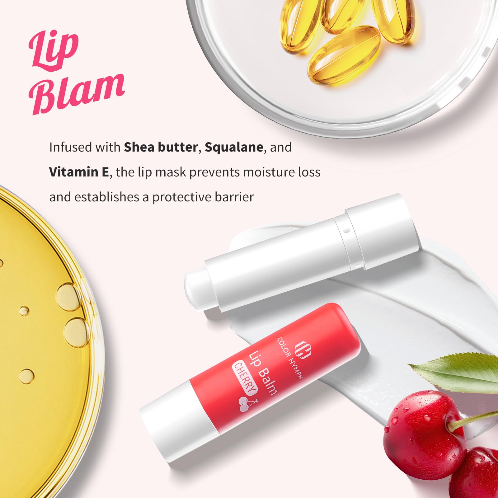 Color Nymph Lip Care Quad lip oil provides daily moisture and shine.