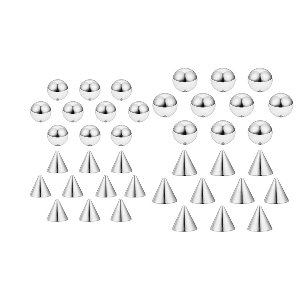 COLORFUL BLING fake piercing kit 4mm cone close-up, smooth finish for comfortable wear.