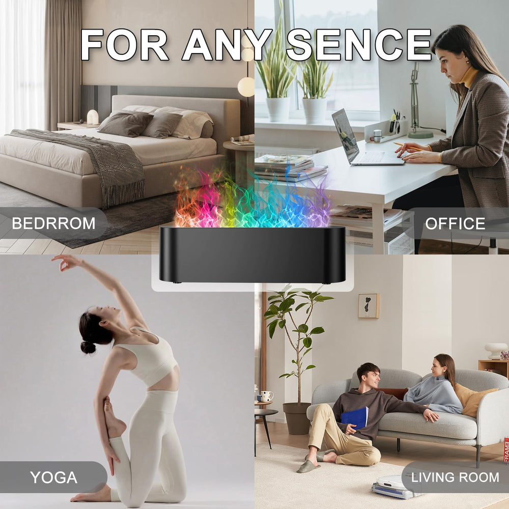 Diffuser operating quietly in a living room setting