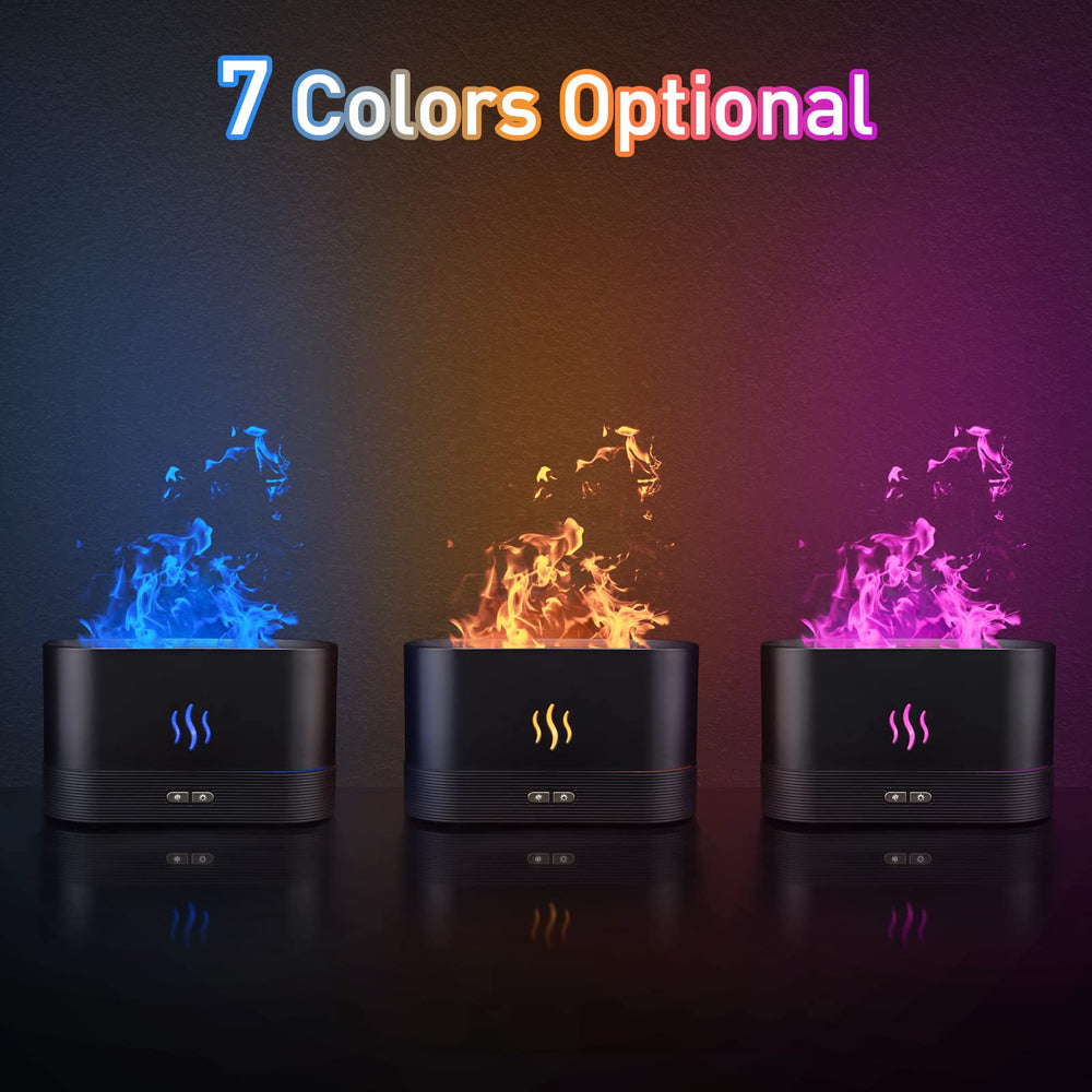 Close-up of flame color LED lighting and water tank
