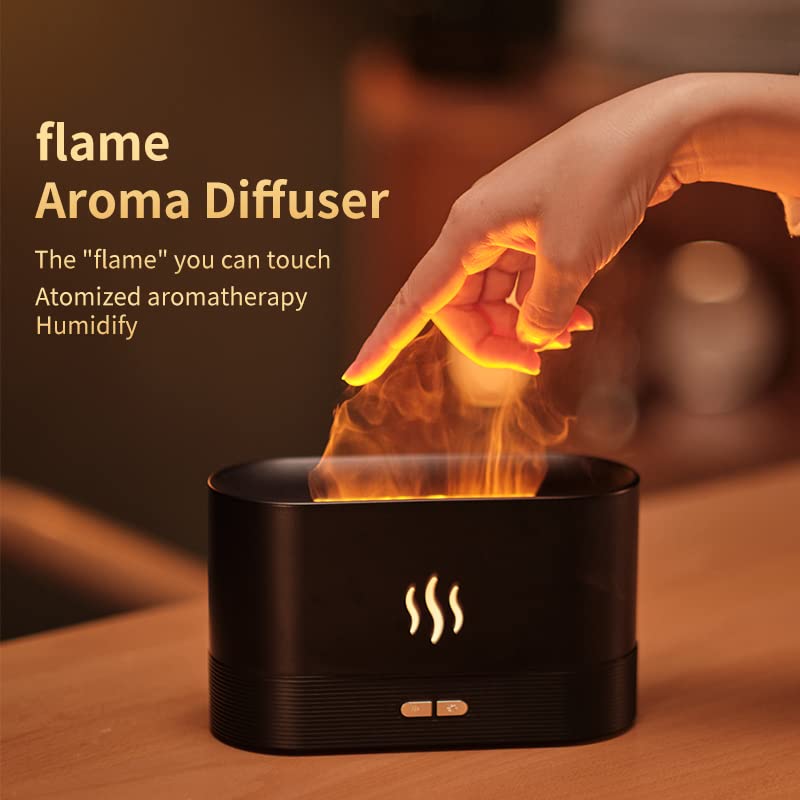 Aromatherapy diffuser on a desk in a home office